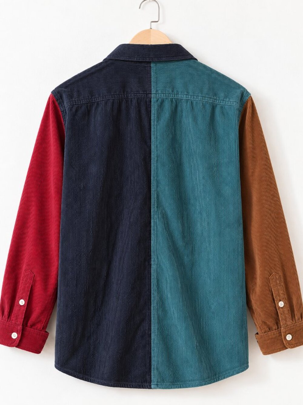 Corduroy Color-Block Button Shirt Men’s XL NWOT - Picture 2 of 4
